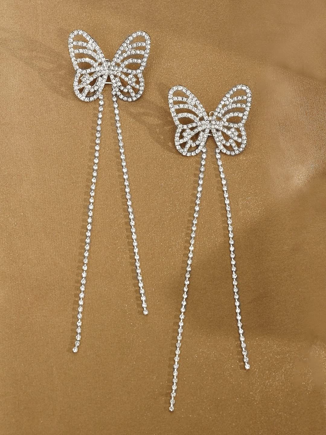 Yellow Chimes Silver Dangler Earrings - Elegant evening wear