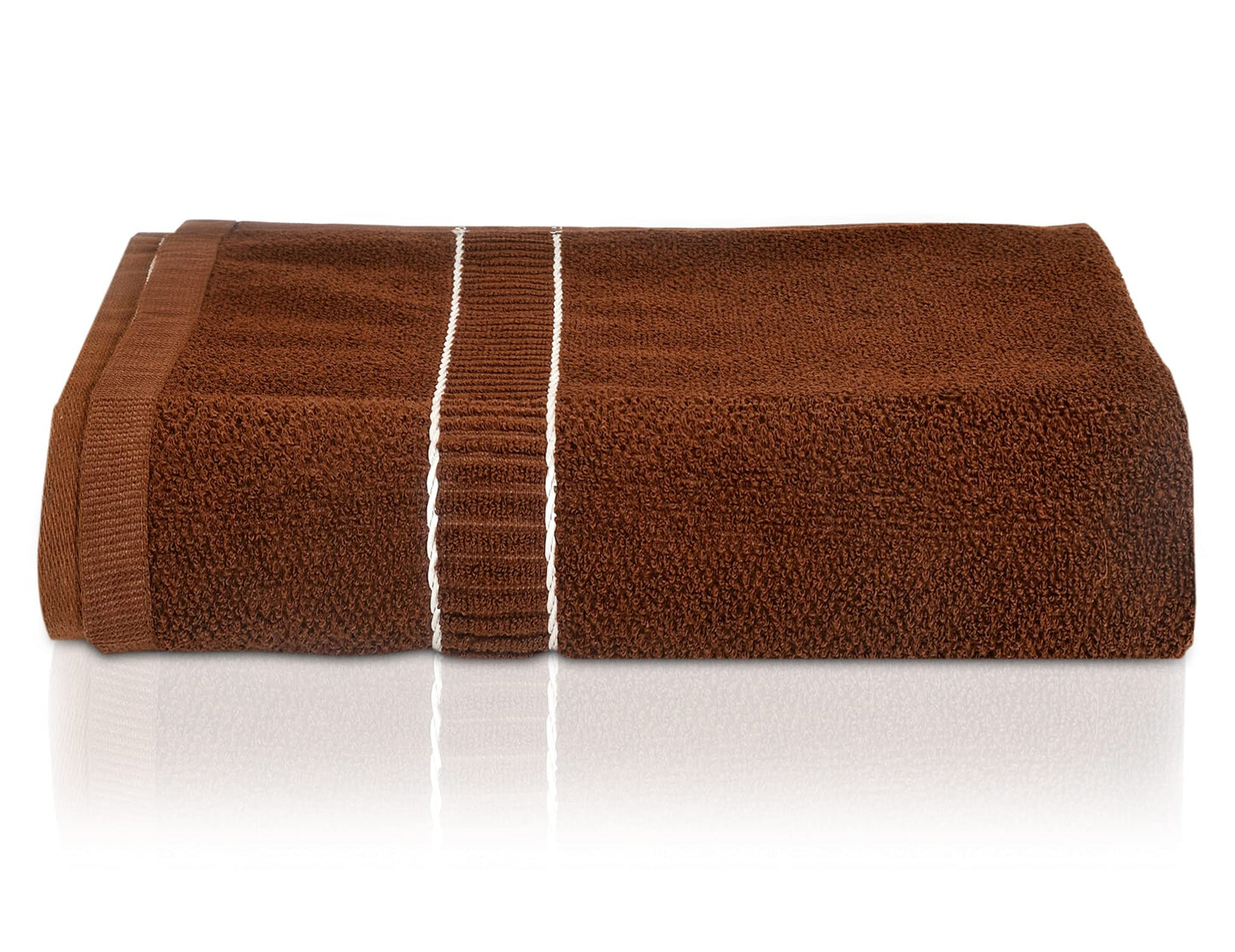 Soft Cotton Bath Towel - Luxurious, Durable, Lightweight | 30"x60" | Dark Brown | Machine Washable
