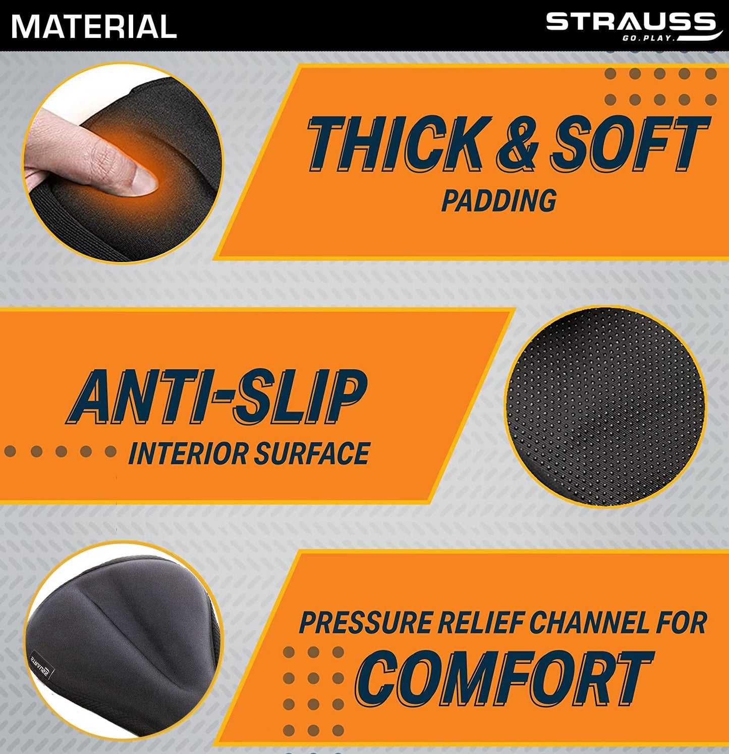 Strauss saddle cover - Adjustable for all bike types