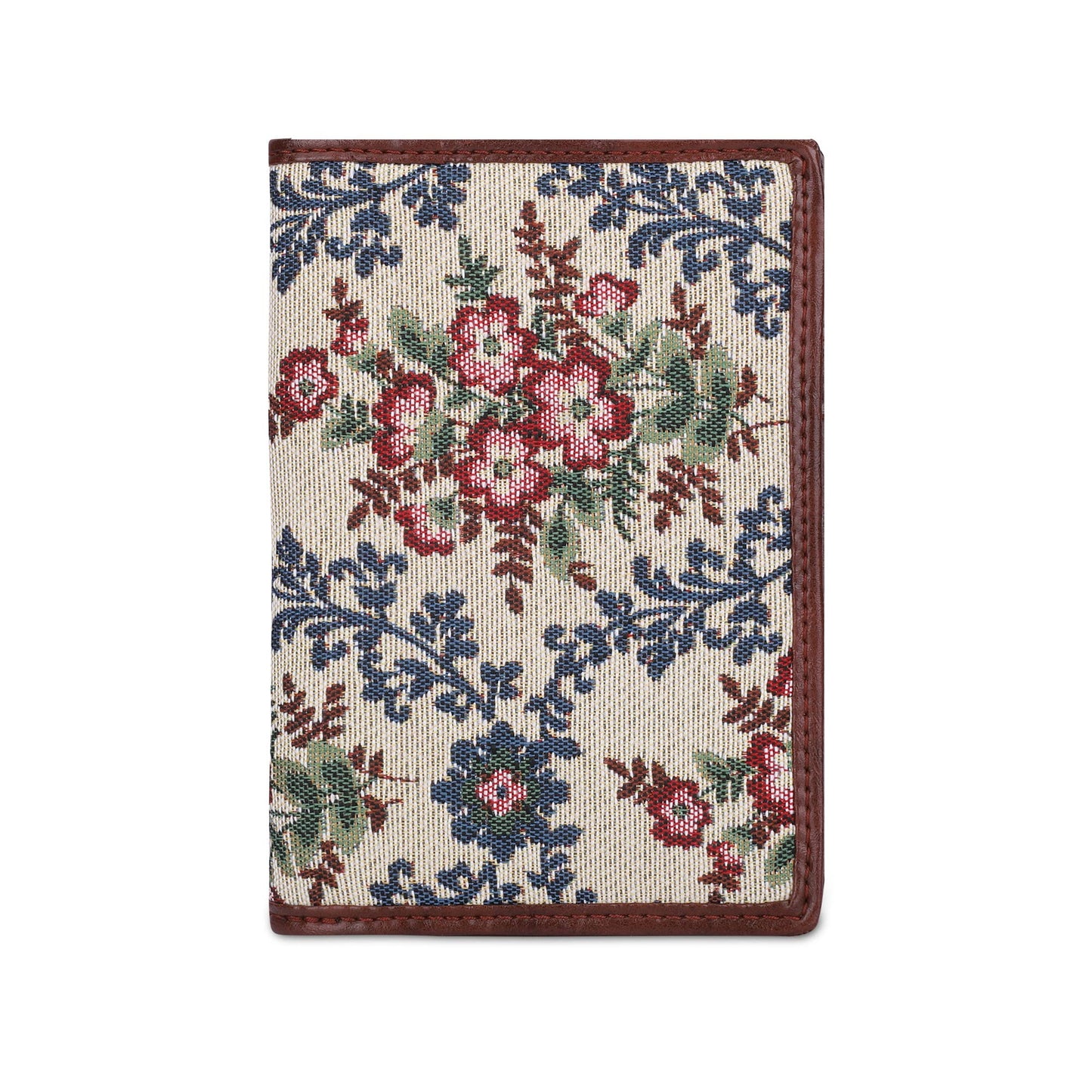 Glamour Fold Passport Wallet - Lightweight, Compact, Spacious | Faux Leather Card Holder | Pink Floral