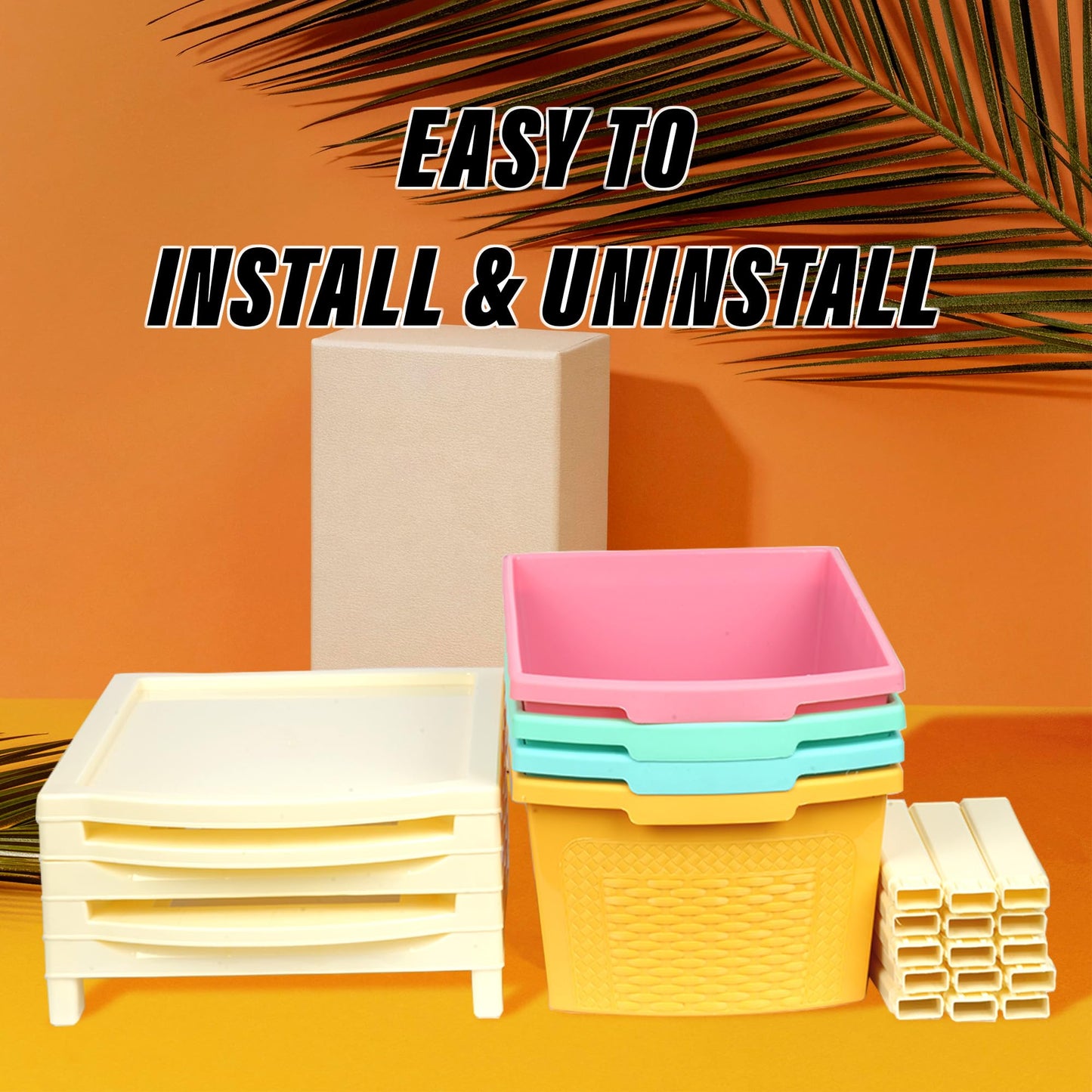 Kuber Storage Drawer Rack - Colorful kids' toy storage