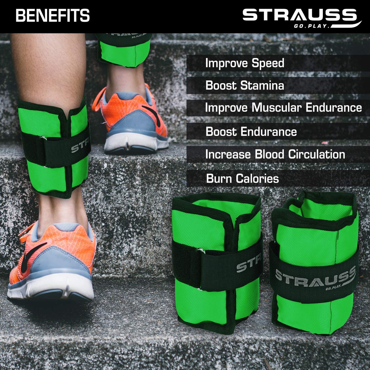 Strauss Wrist Weights - Boost your gym workout performance
