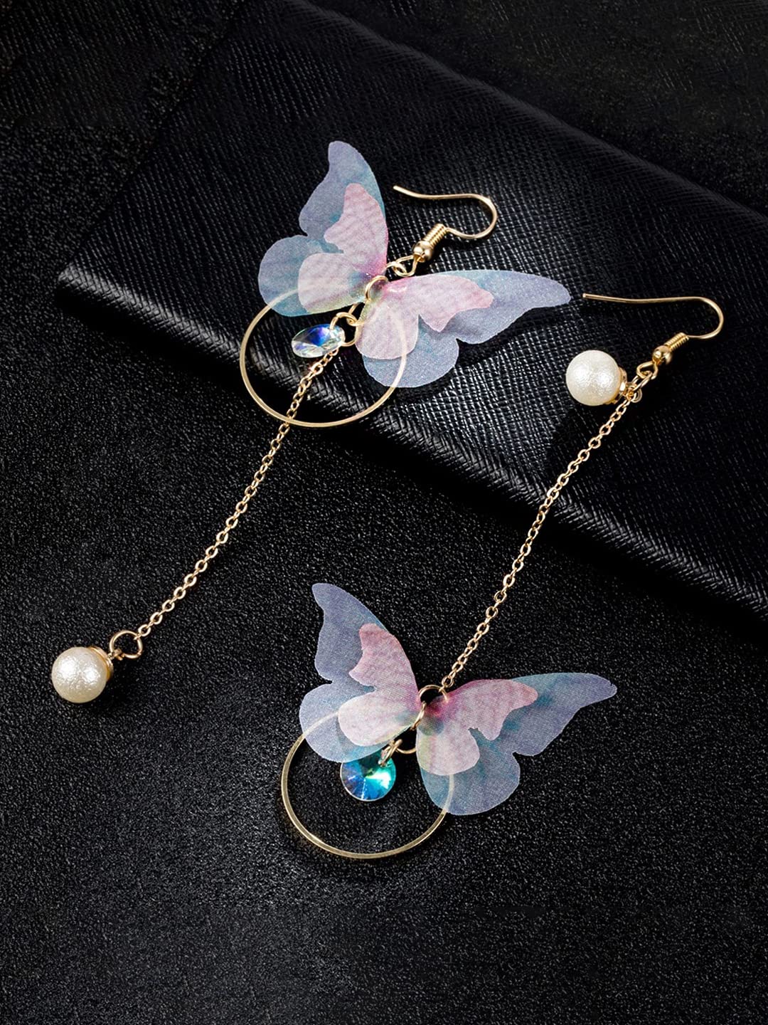 Yellow Chimes Butterfly Dangler Earrings - Elegant gift for women