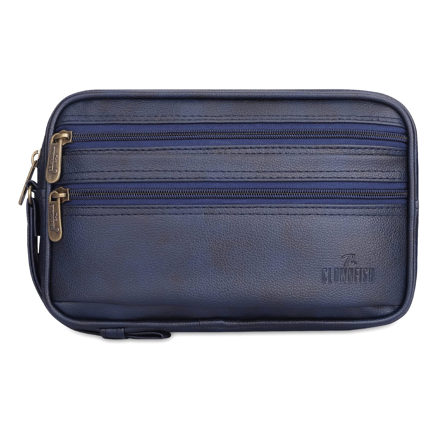 Travel Pouch: Multipurpose Cash & Coin Purse | Compact Design | 3 Compartments | Blue Color