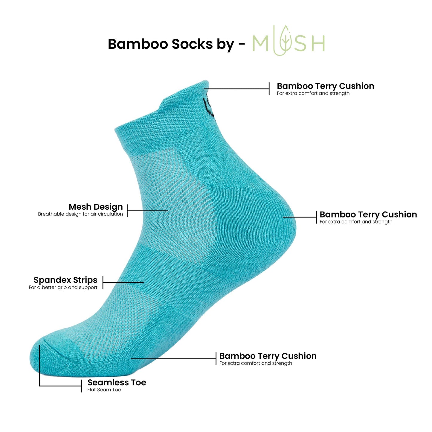Mush Bamboo Ankle Socks - Running use case