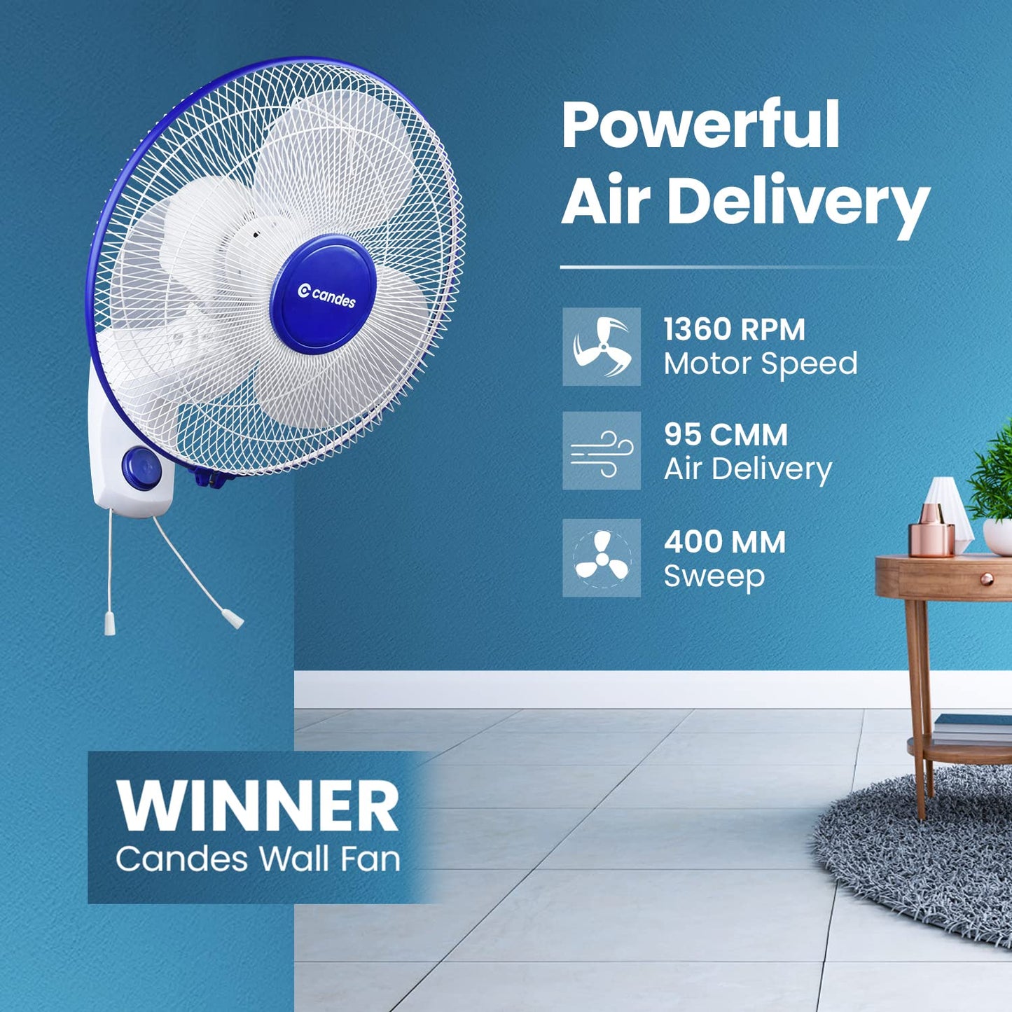 Candes winner wall fan - stylish home decor