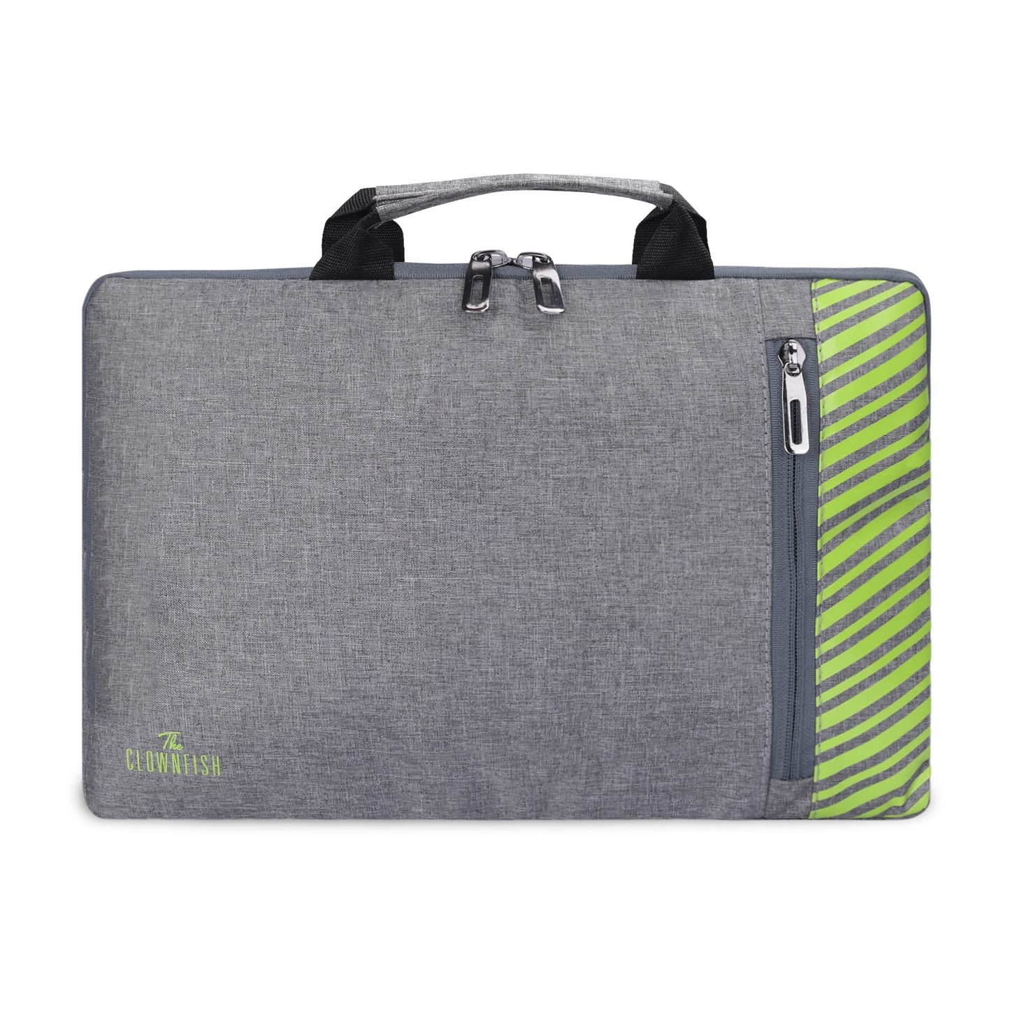 15.6 Inch Laptop Sleeve with Comfortable Carry Handles | Jetted Pocket | Grey | Elegant Solid Design