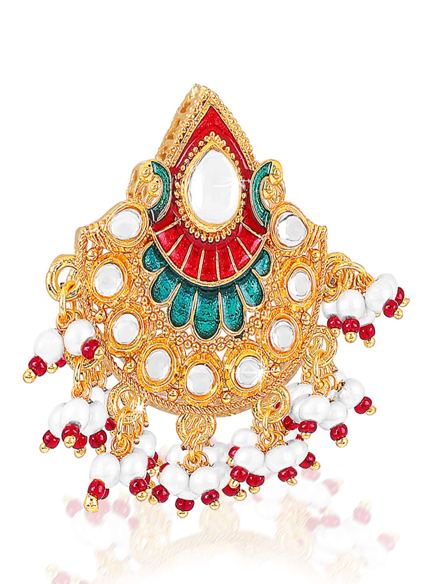 Yellow Chimes pearl earrings - ethnic outfit enhancement