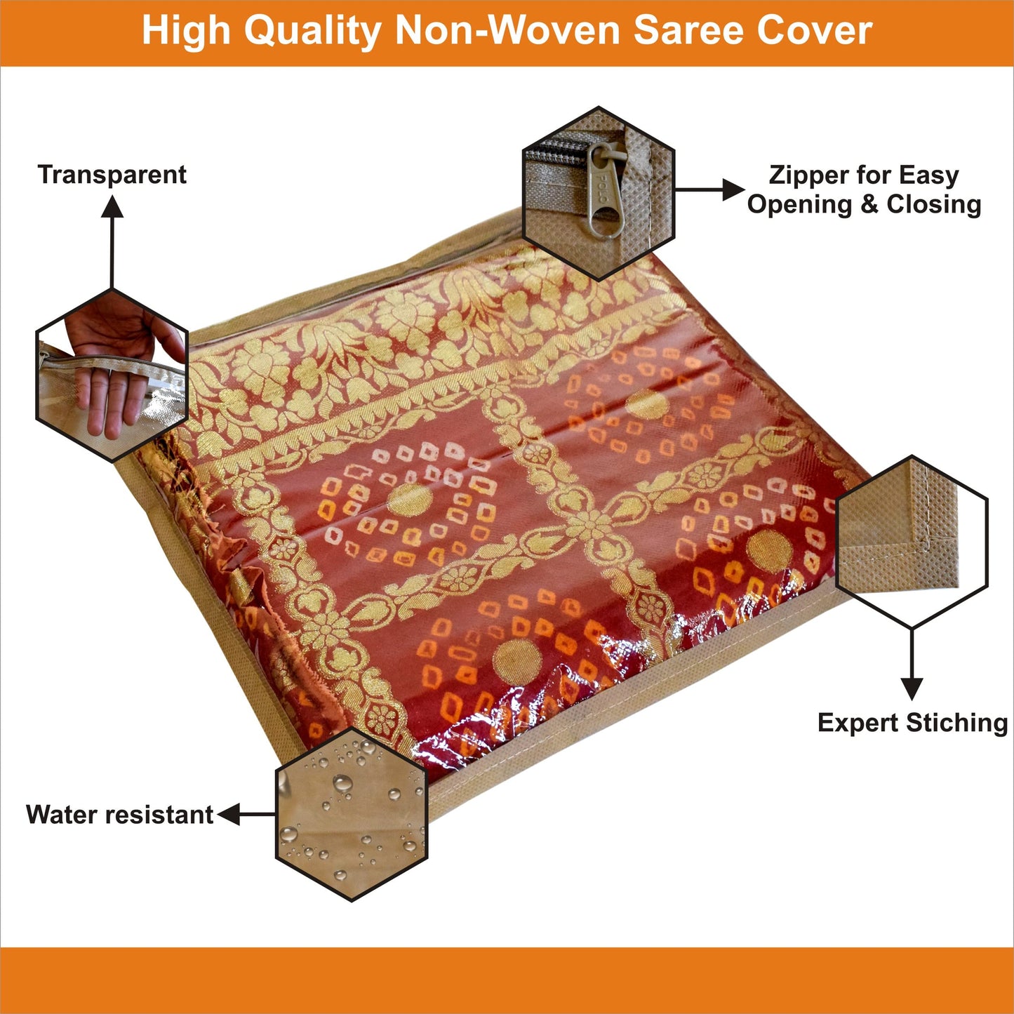 Kuber Homestic saree cover - Ideal for sarees and dresses