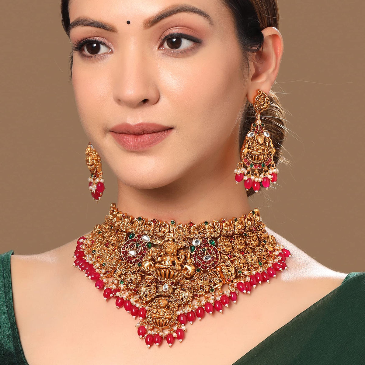 Yellow Chimes Earrings with Choker - Perfect Gift for Girls