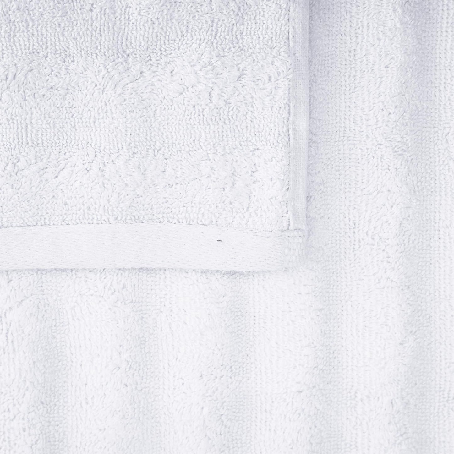 Pack of 4: 100% Cotton Face Towels - Ribbed, Soft, Ultra Absorbent, Quick-Dry | 33x33 cm | White | 700 GSM