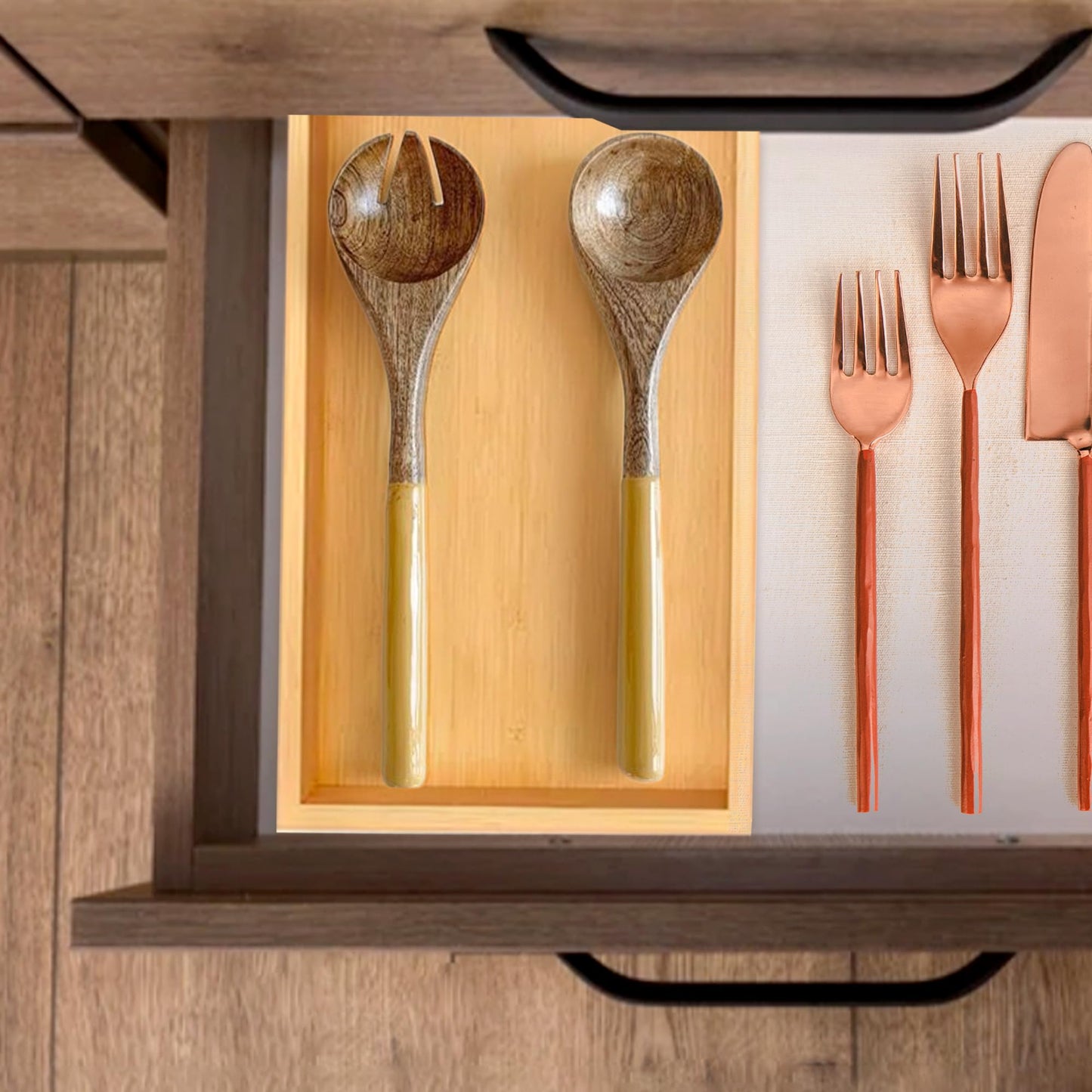 Anko bamboo drawer organizer - functional bathroom storage