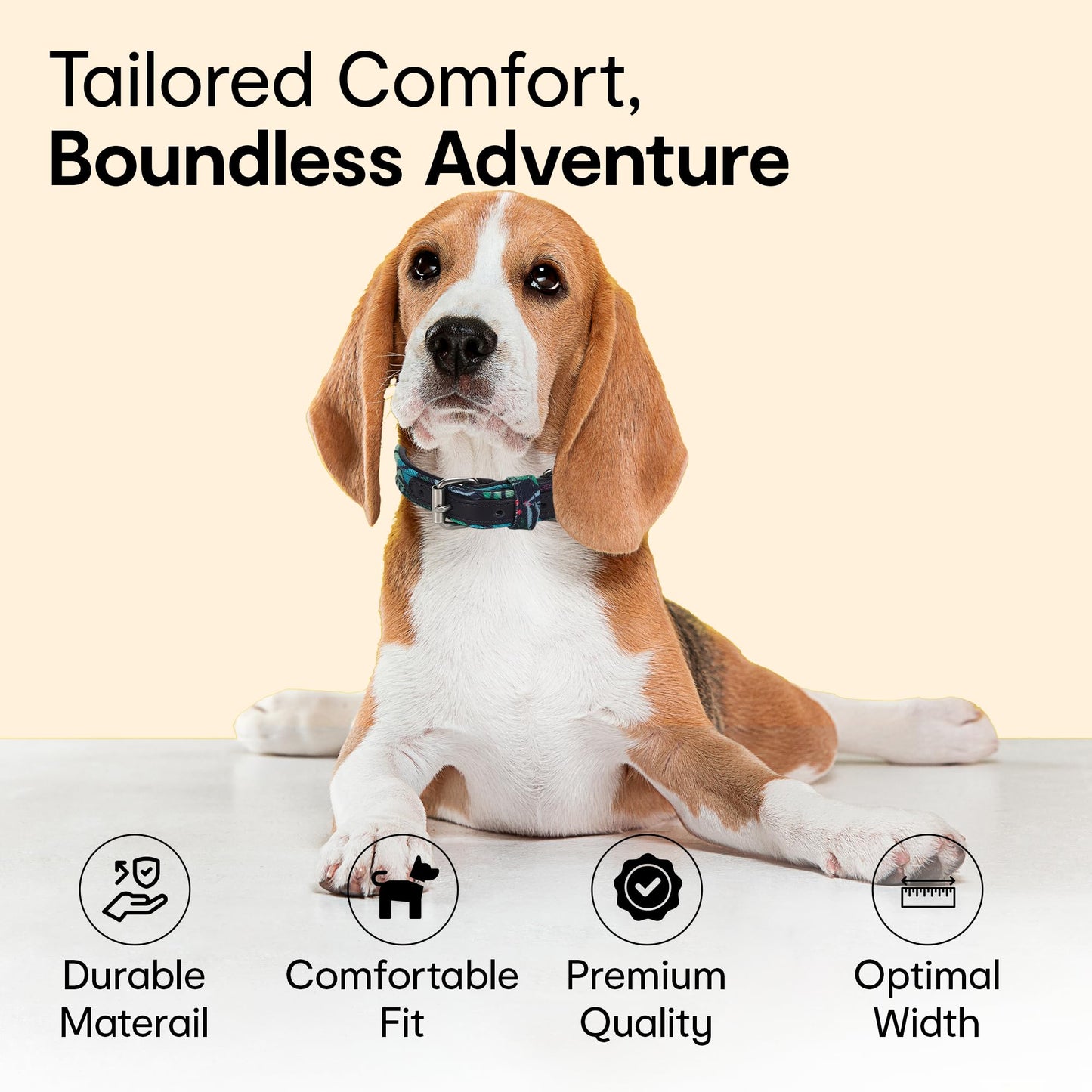 Anko tropical print dog collar - for stylish walks