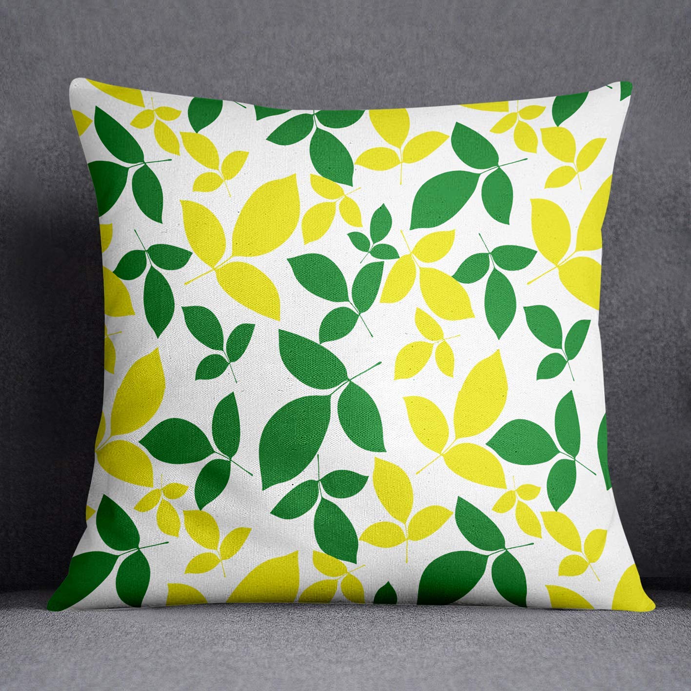 Set of 5: Decorative Cushion Covers - Soft, Lightweight Polyester | Nature-Themed Leaves | 60x60 cm