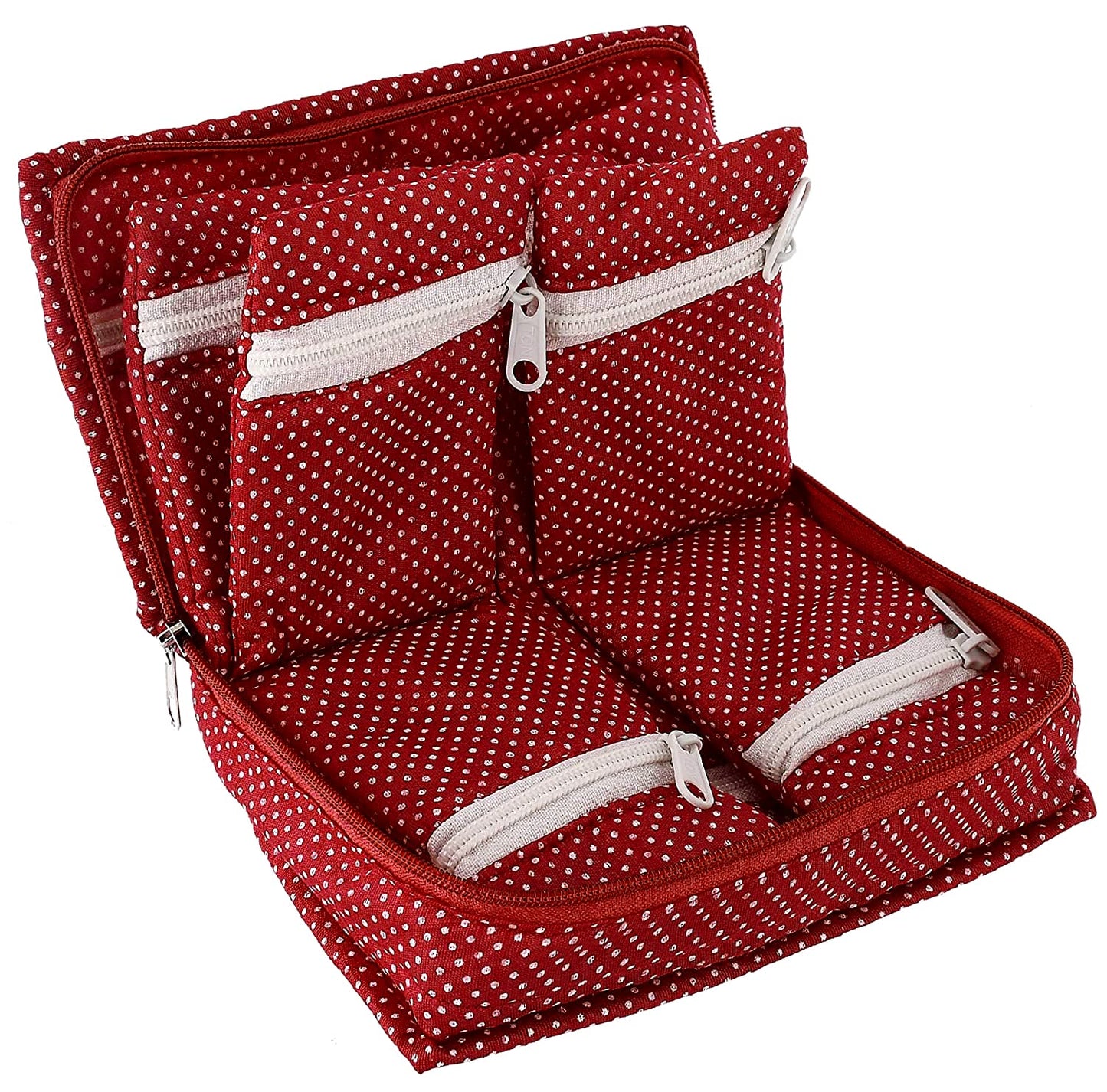 Kuber Industries cotton jewelry holder - keeps jewelry dust-free