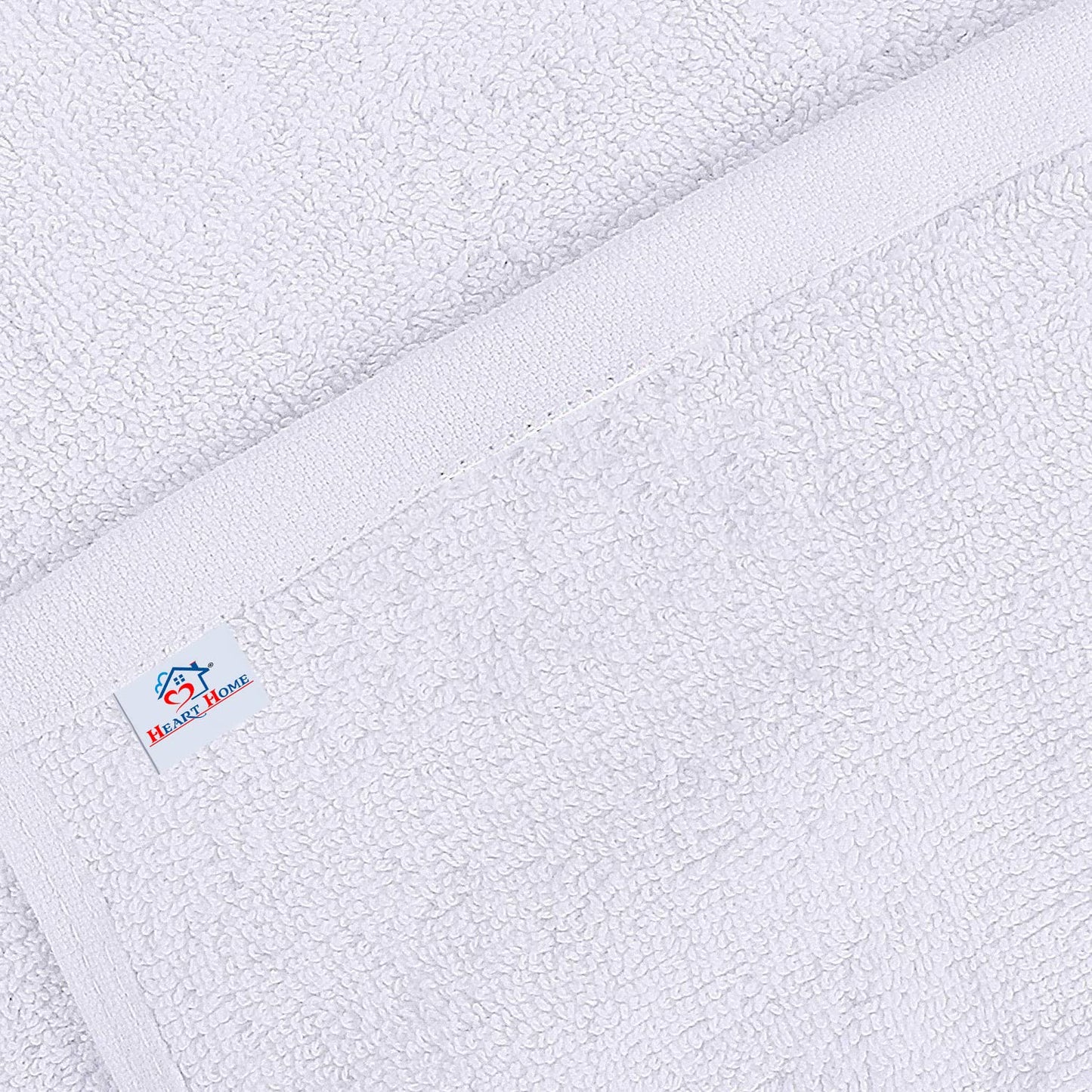 Heart Home Soft Cotton Bath Towel - Durable, Reusable | 30"x18" | White | Ideal for Newborns