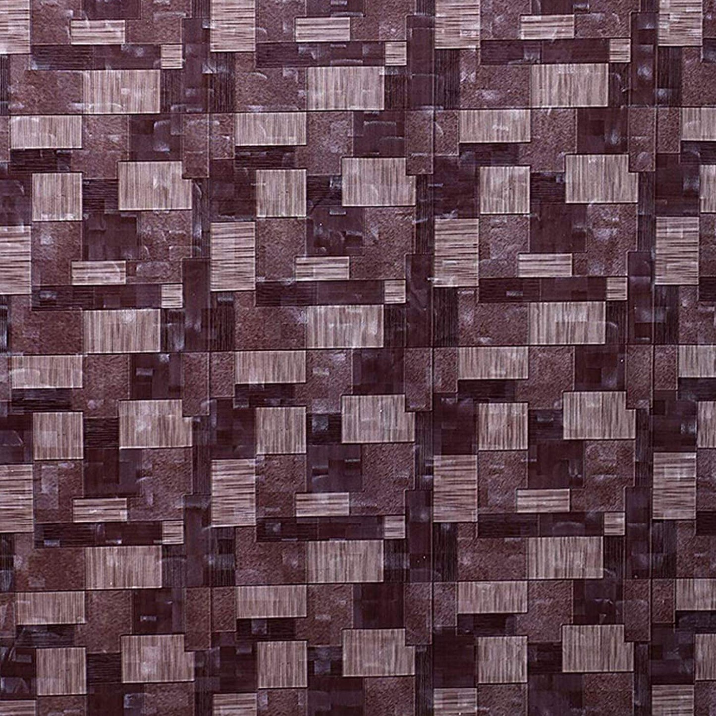 Microwave Oven Cover - PVC, 3D Check Print | Rectangular | 20 Ltr | Brown | Standard Size