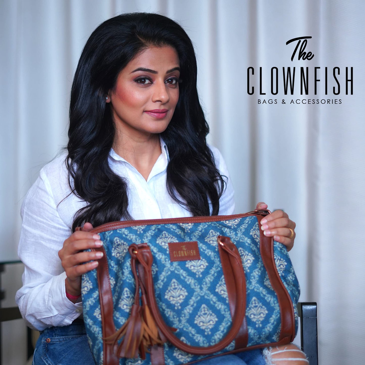 Handcrafted Tote Bag - Lightweight, 2 Compartments | 11L Capacity | Paisley Print | Ash Gray for Women