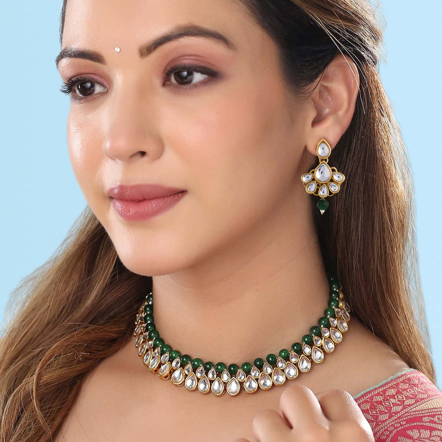 Yellow Chimes Coin Designed Jewellery Set - Traditional Indian Look