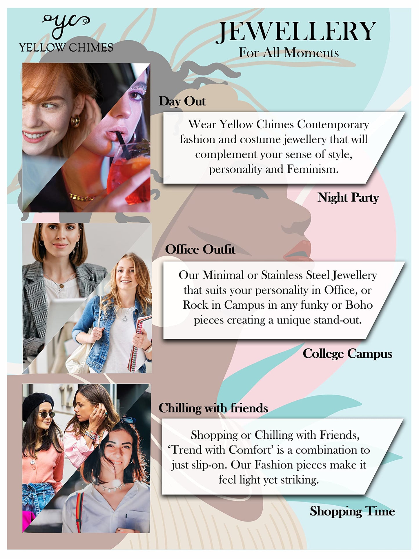 Yellow Chimes blue earrings - perfect birthday gift for women