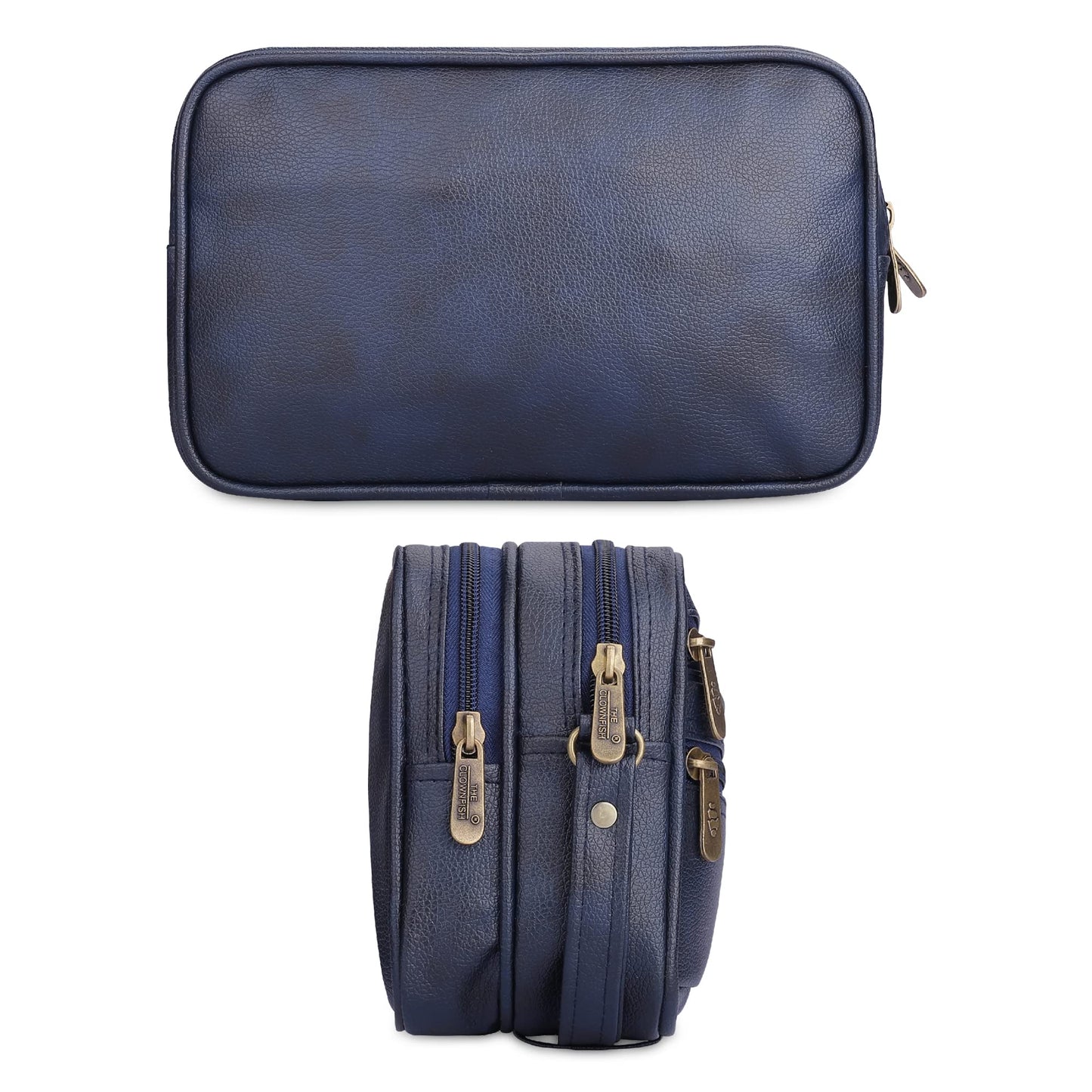 Travel Pouch: Multipurpose Cash & Coin Purse | Compact Design | 3 Compartments | Blue Color