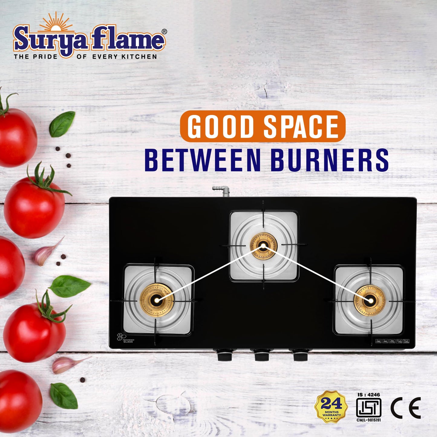 Surya Flame nex gas stove - food stall operation