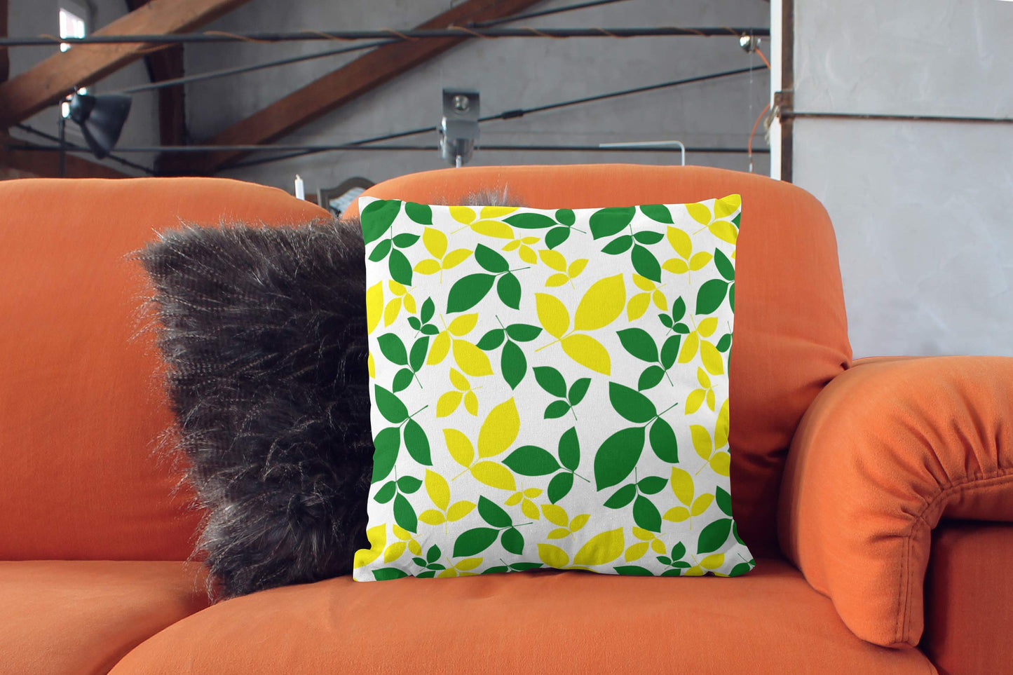 Set of 5: Decorative Cushion Covers - Soft, Lightweight Polyester | Nature-Themed Leaves | 60x60 cm