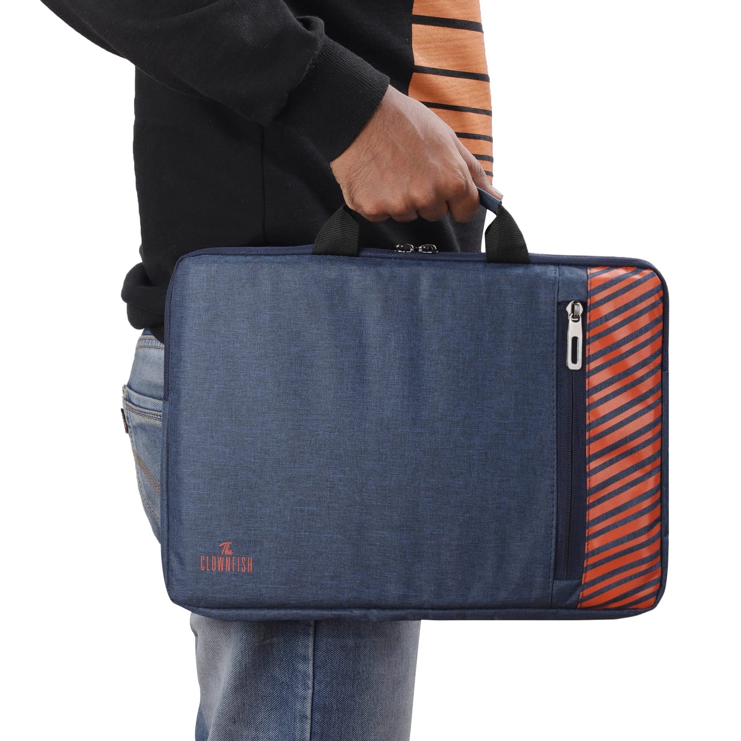 Laptop Sleeve: Polyester Unisex Case with Comfortable Carry Handles | 13 inch | Blue