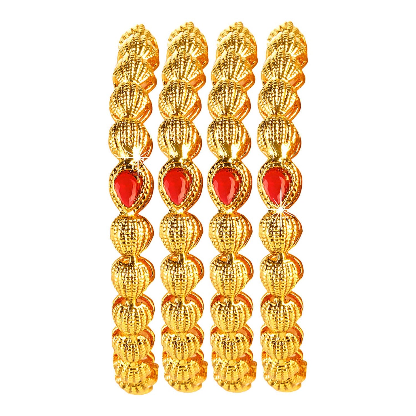 Yellow Chimes Gold Plated Bangles - stunning gift for birthdays