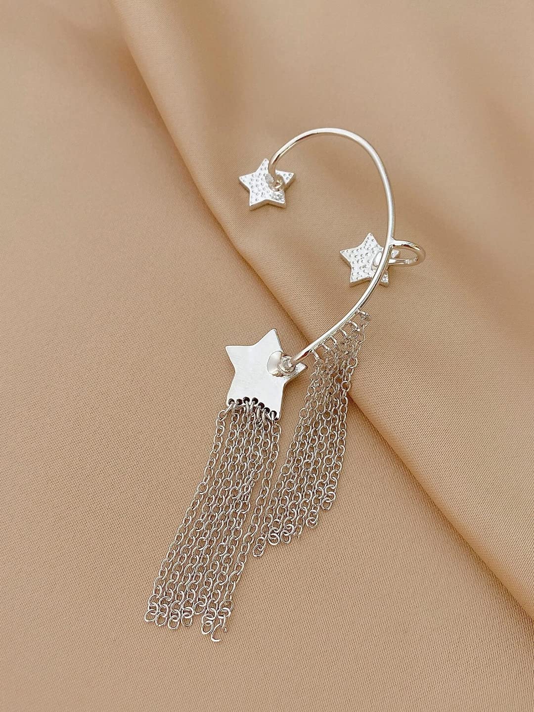 Yellow Chimes Butterfly Design Ear Cuff - Gift for Her