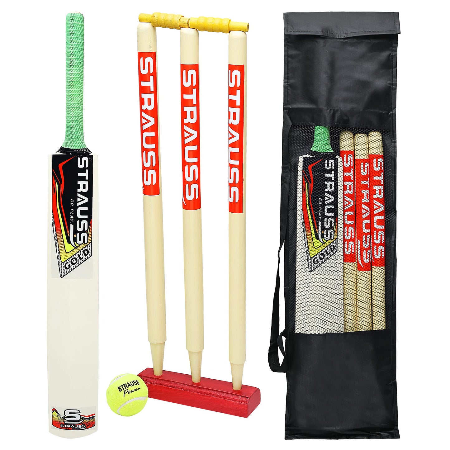 Strauss Cricket Kit - Portable carry bag included