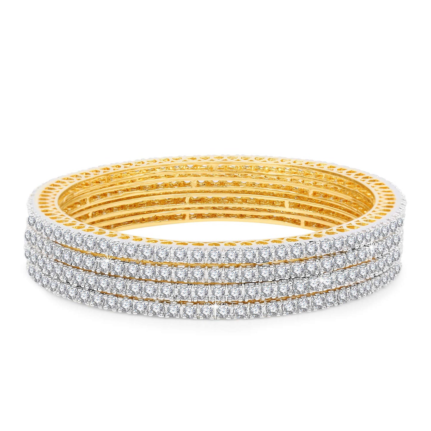 Yellow Chimes unique bangles set - fashionable adornment for parties