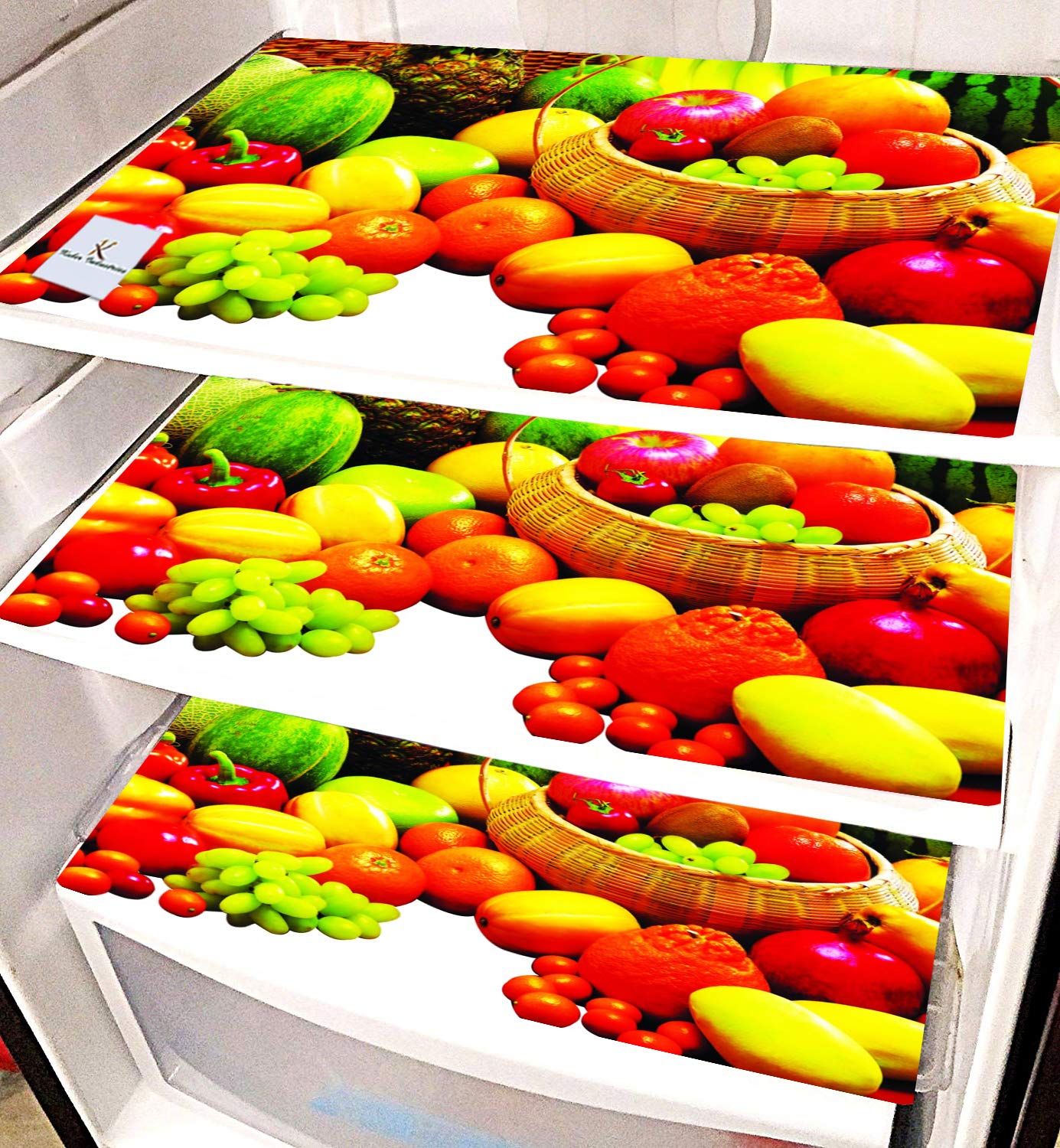 Kuber Industries red and white mat - Protecting drawers