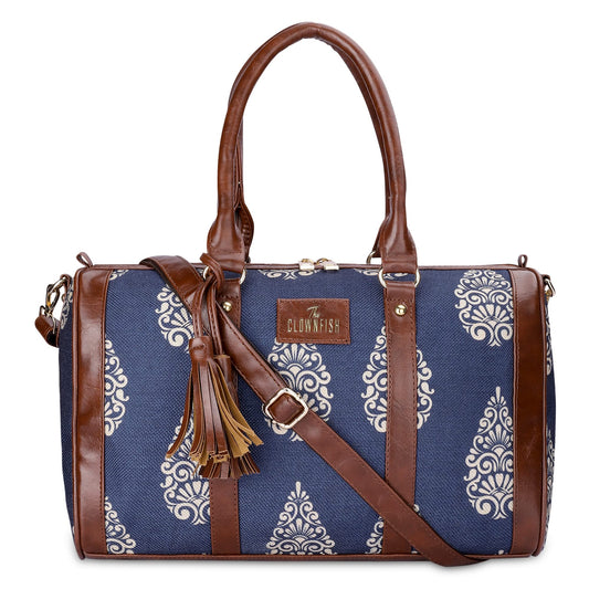 Lorna Printed Handbag Sling Bag - Faux Leather, Adjustable Strap | 11L | Navy Blue Design | Casual Tote