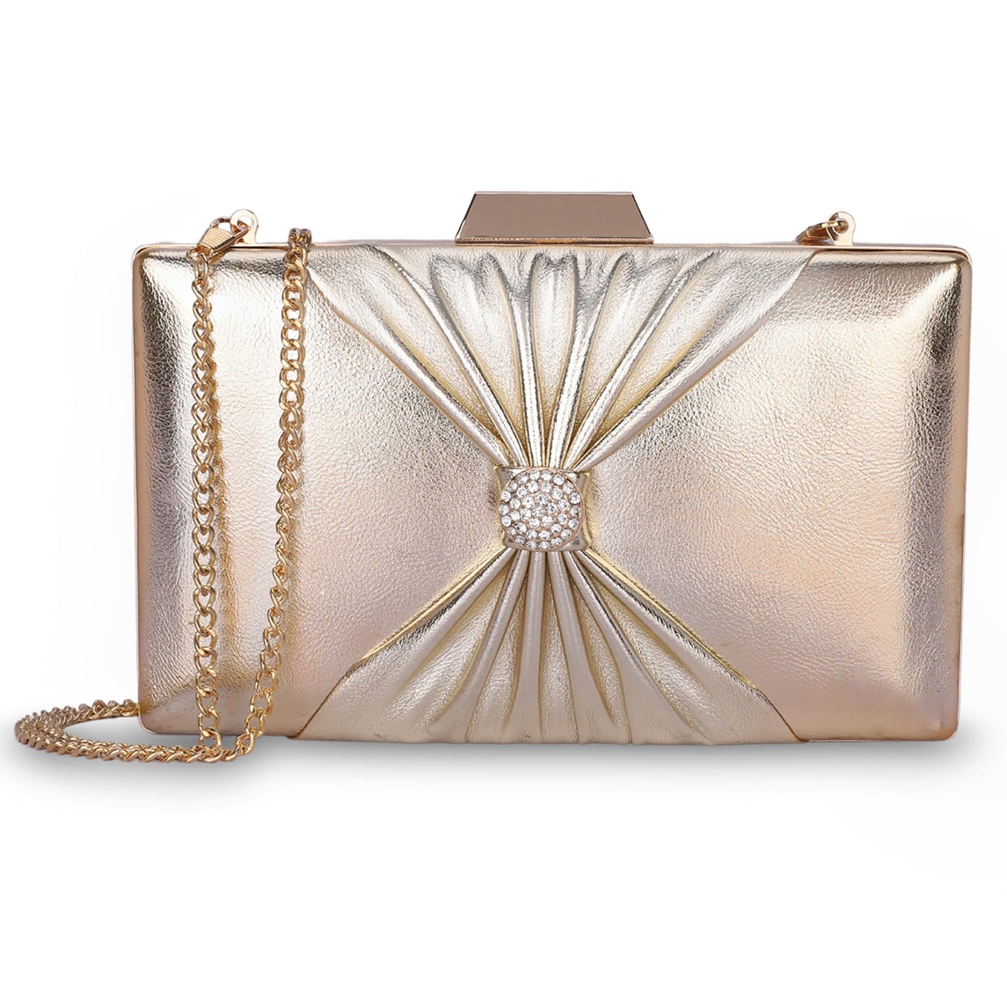 Clownfish Ritzy Collection - Chic golden clutch for events