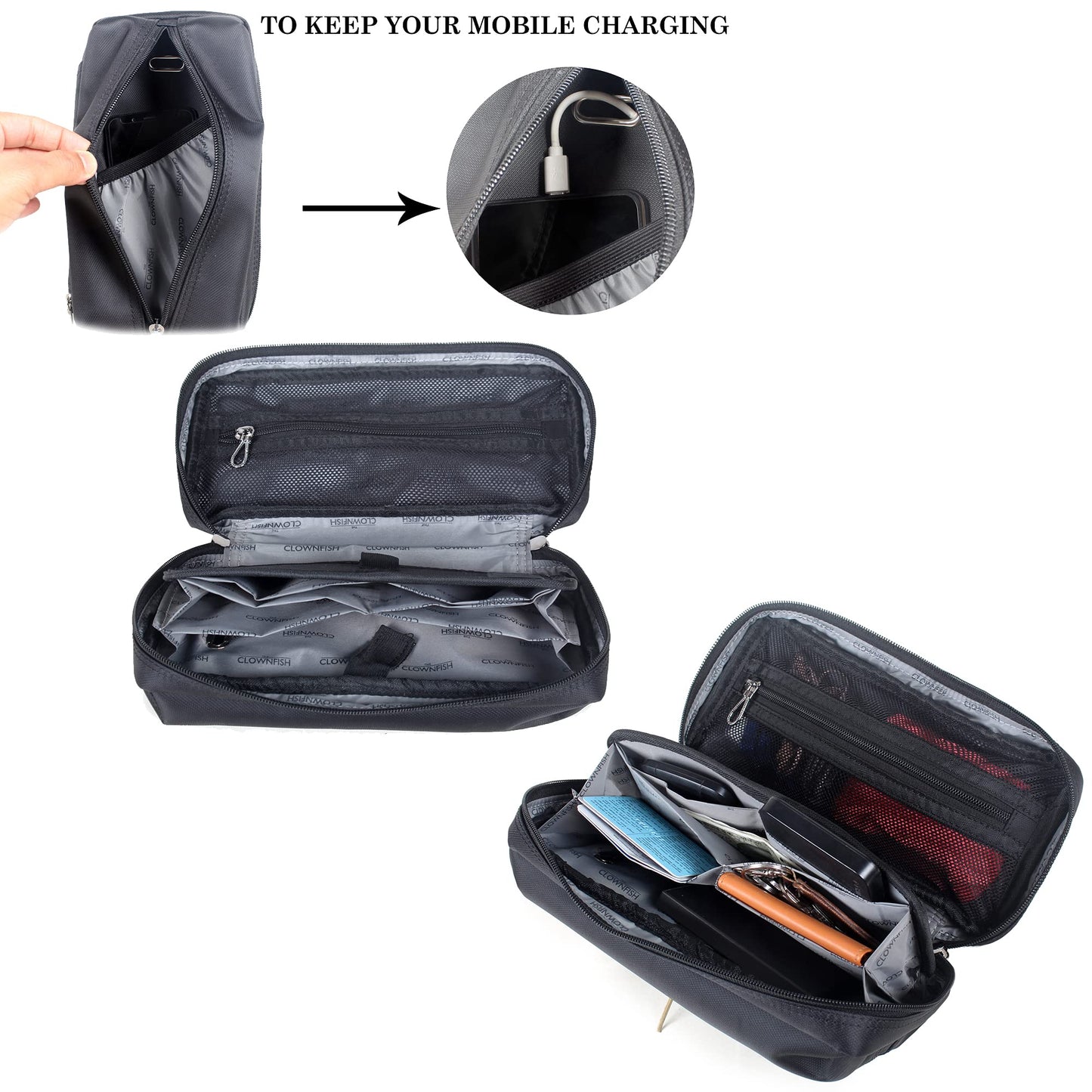 Unisex Travel Crossbody Sling Bag - Water Resistant, Polyester | Adjustable Strap | Compact Size | Black