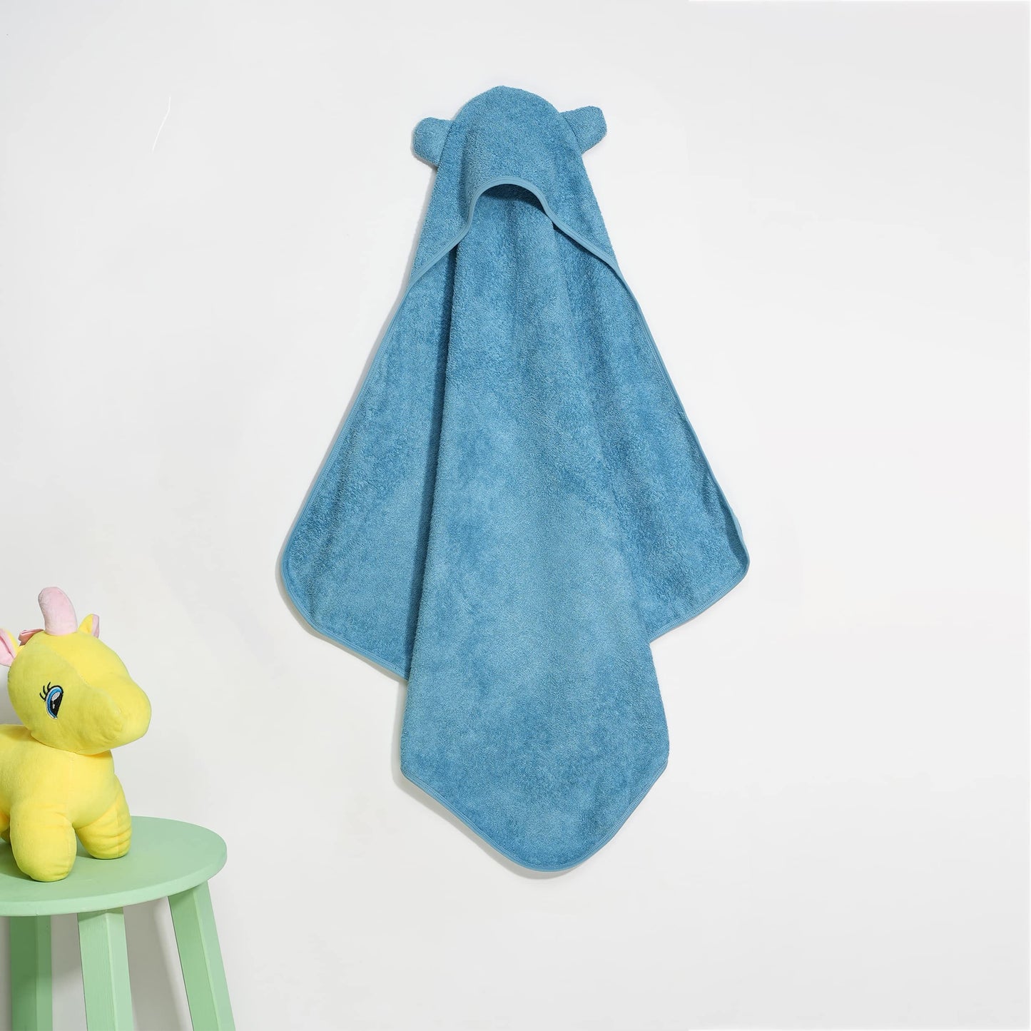 Mush Ultra Soft & Super Absorbent Bamboo Hooded Towel for Kids (1, Blue)