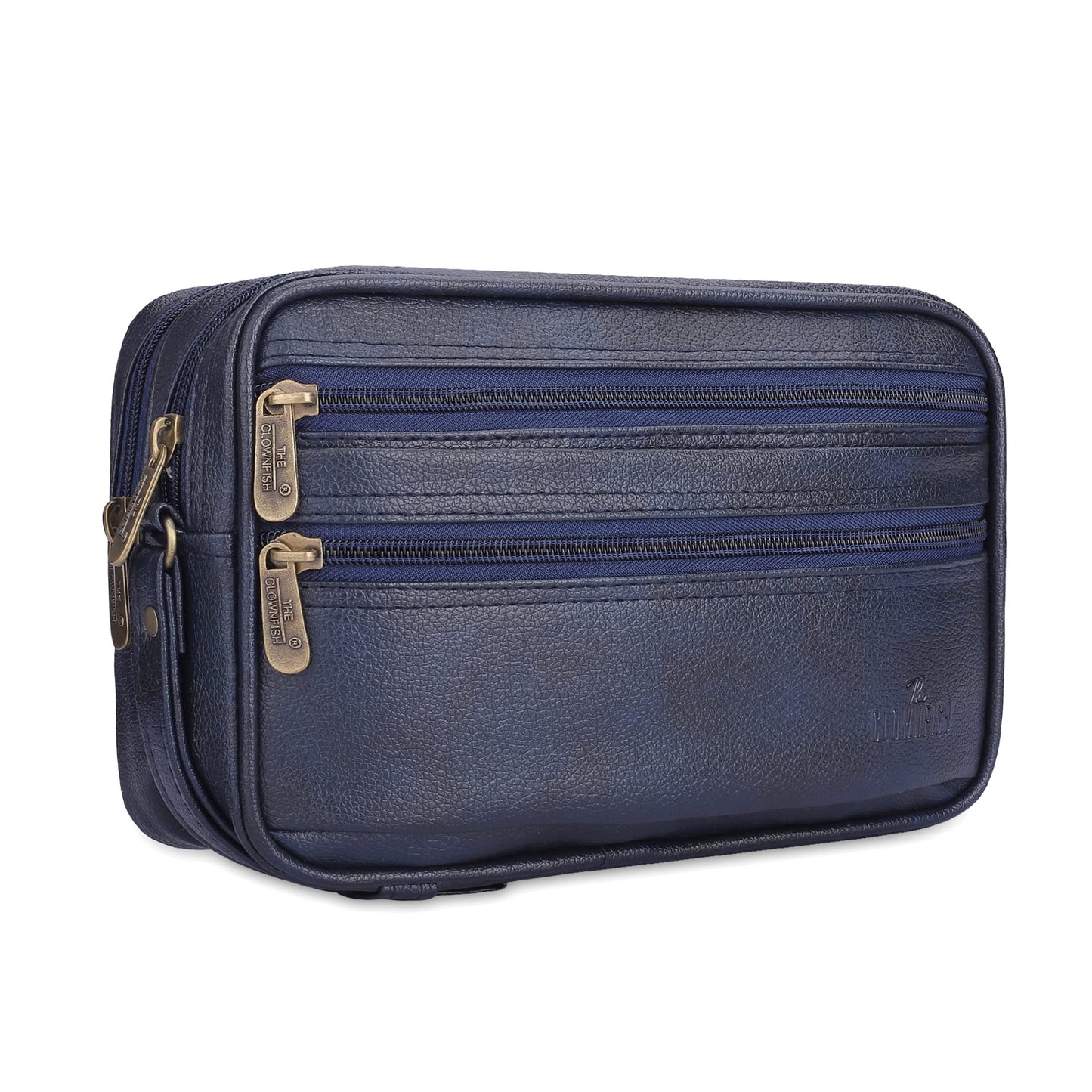 Travel Pouch: Multipurpose Cash & Coin Purse | Compact Design | 3 Compartments | Blue Color