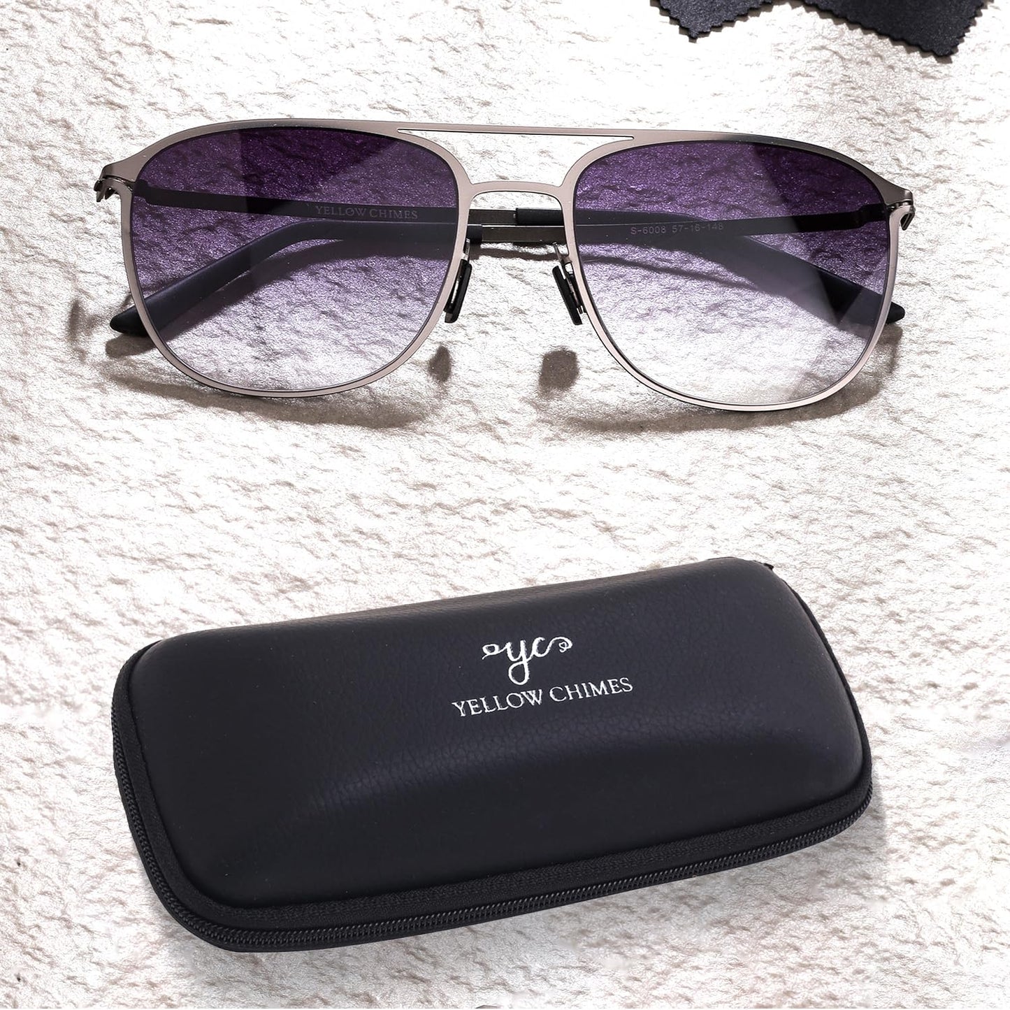 Yellow Chimes square shaped sunglasses - perfect for hiking