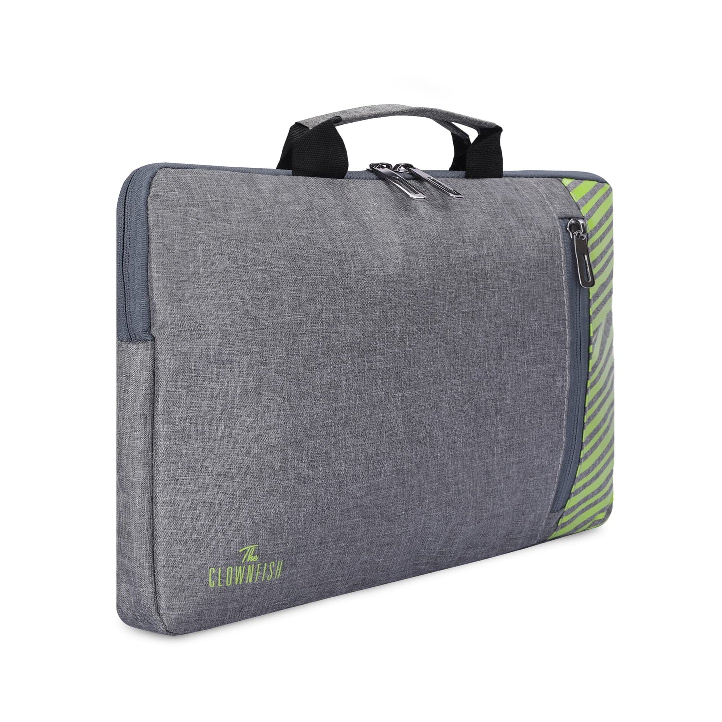15.6 Inch Laptop Sleeve with Comfortable Carry Handles | Jetted Pocket | Grey | Elegant Solid Design