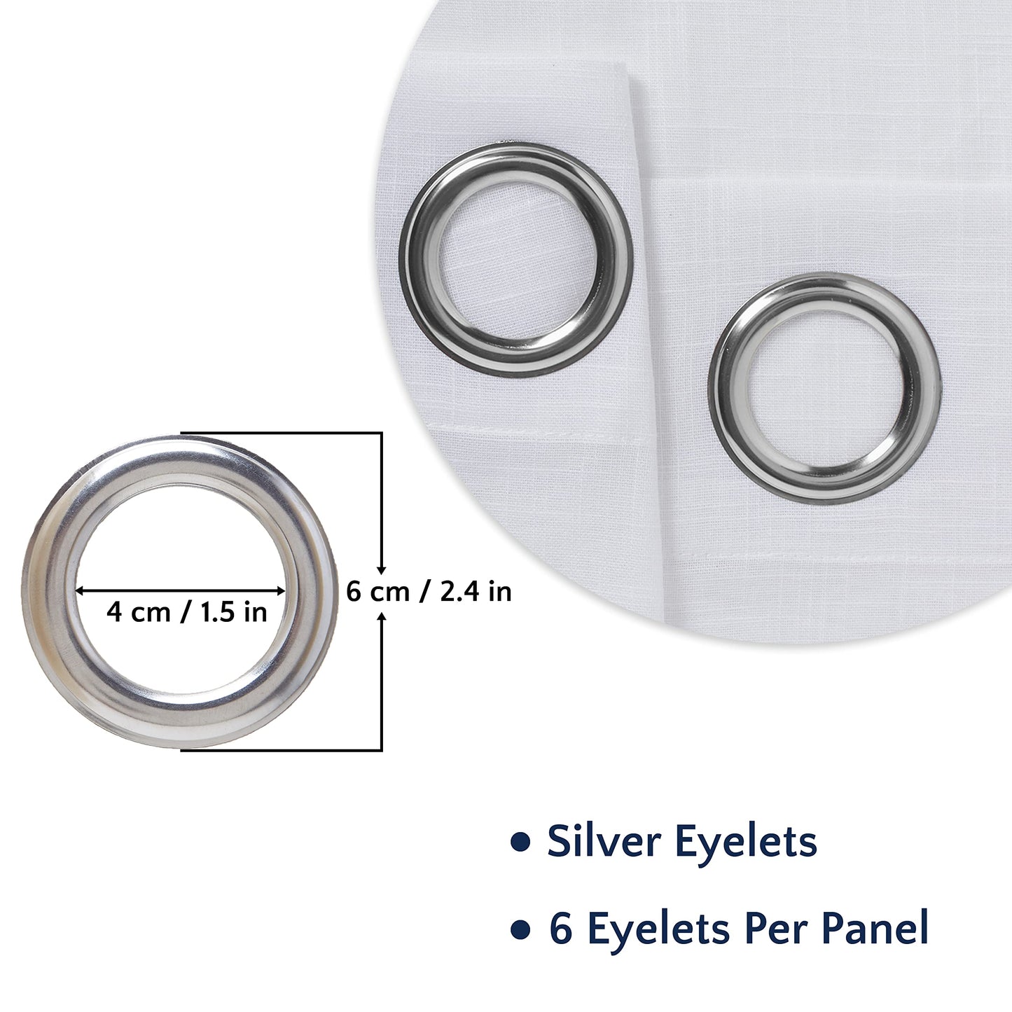 Encasa Cotton Linen Sheer Curtains - Home Office Elegance