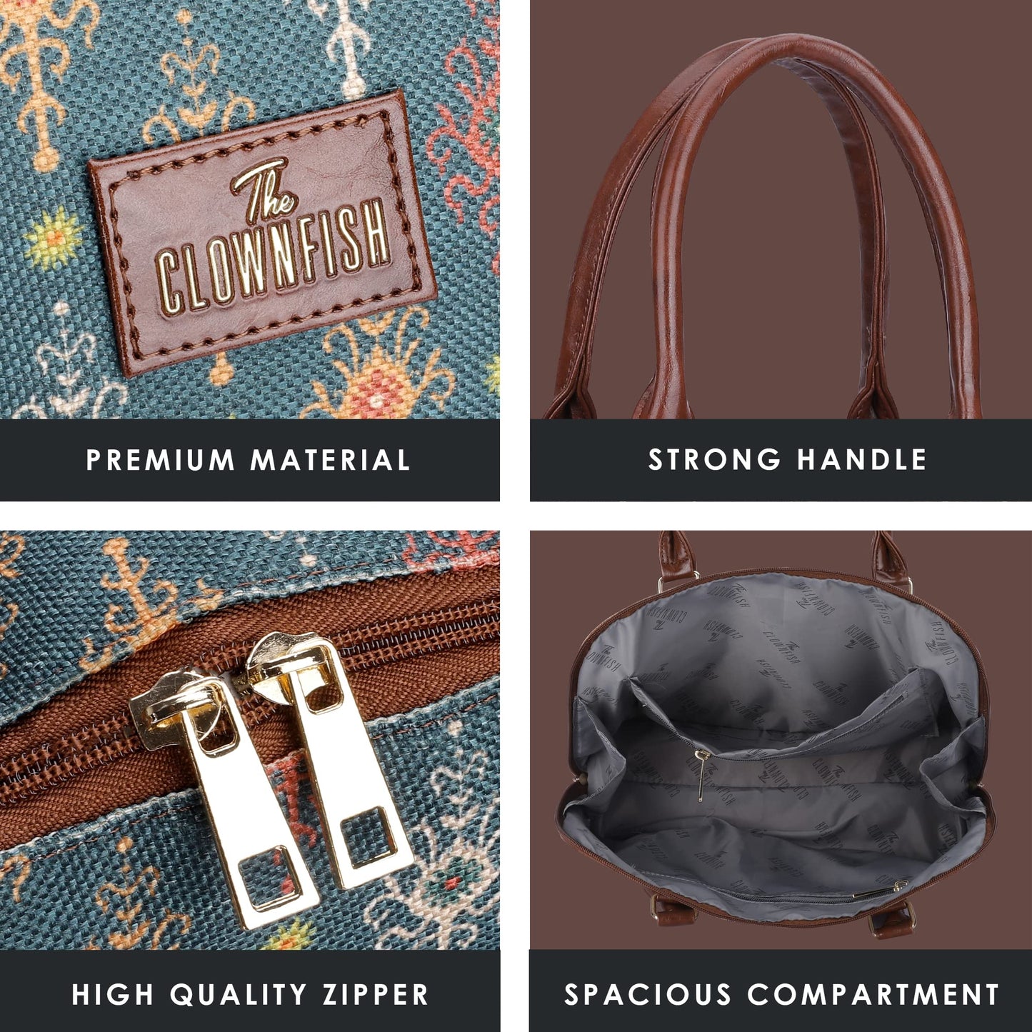 Utility Handbag with Cell Phone Holder | 10.7L | Montana Green | For Women Office & College Casual