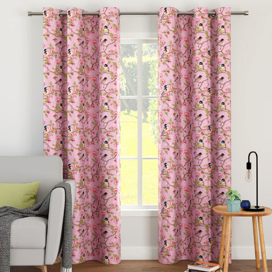Encasa Homes floral curtains - heat reducing window solution