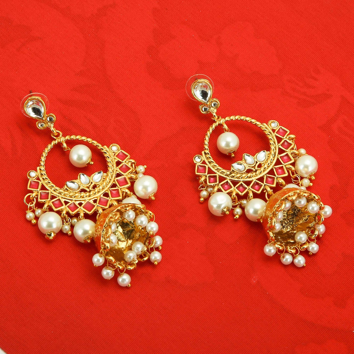 Yellow Chimes handcrafted jhumka earrings - suitable for traditional events
