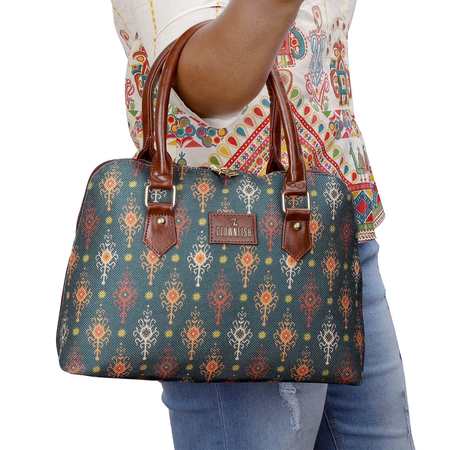 Utility Handbag with Cell Phone Holder | 10.7L | Montana Green | For Women Office & College Casual