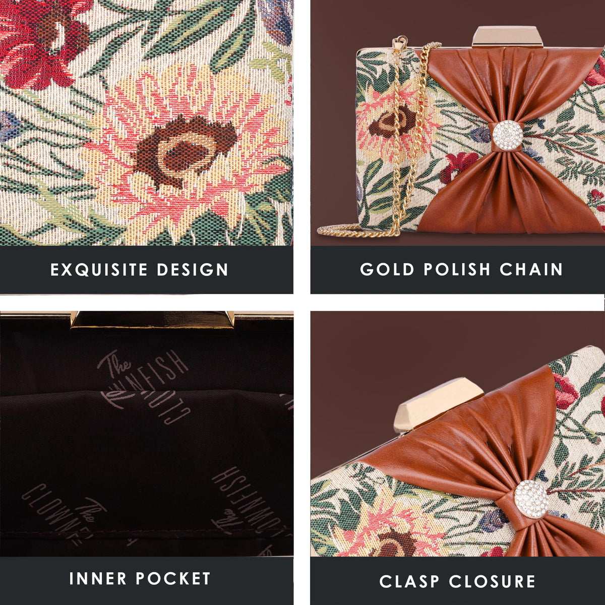 Clownfish Floral Clutch - Casual Outings