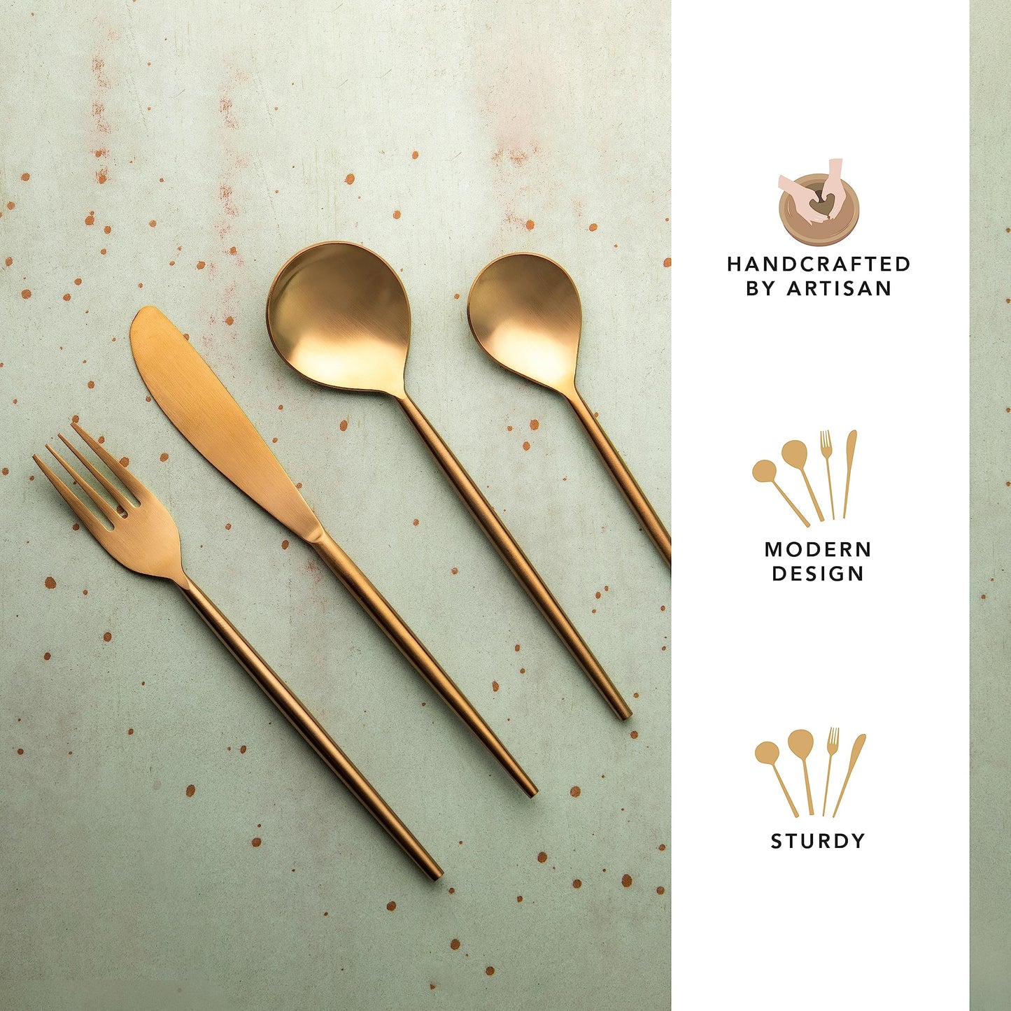 Ellementry Stainless Steel Cutlery - Festive Dining Occasion