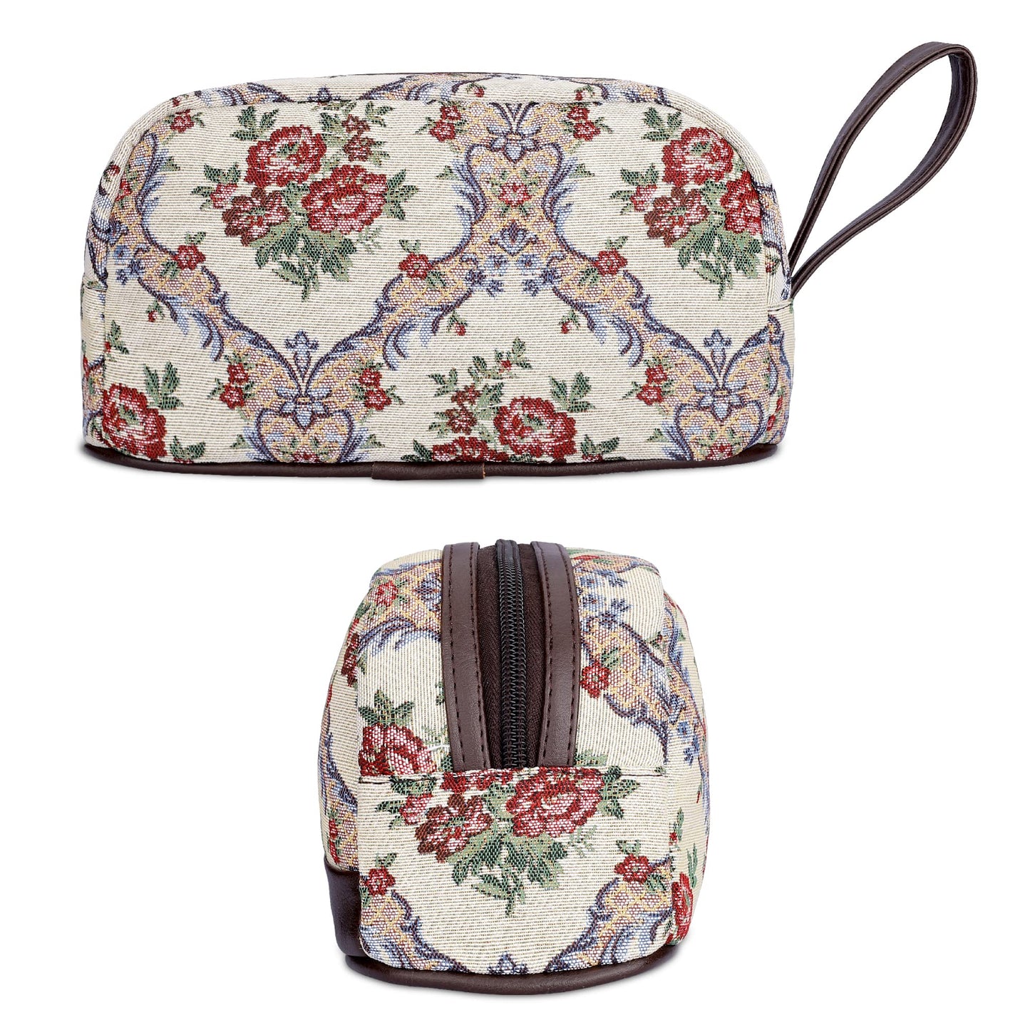 Travel Toiletry Bag - Floral Design | Perfect for Makeup & Cosmetics | Jolly Magenta | For Women