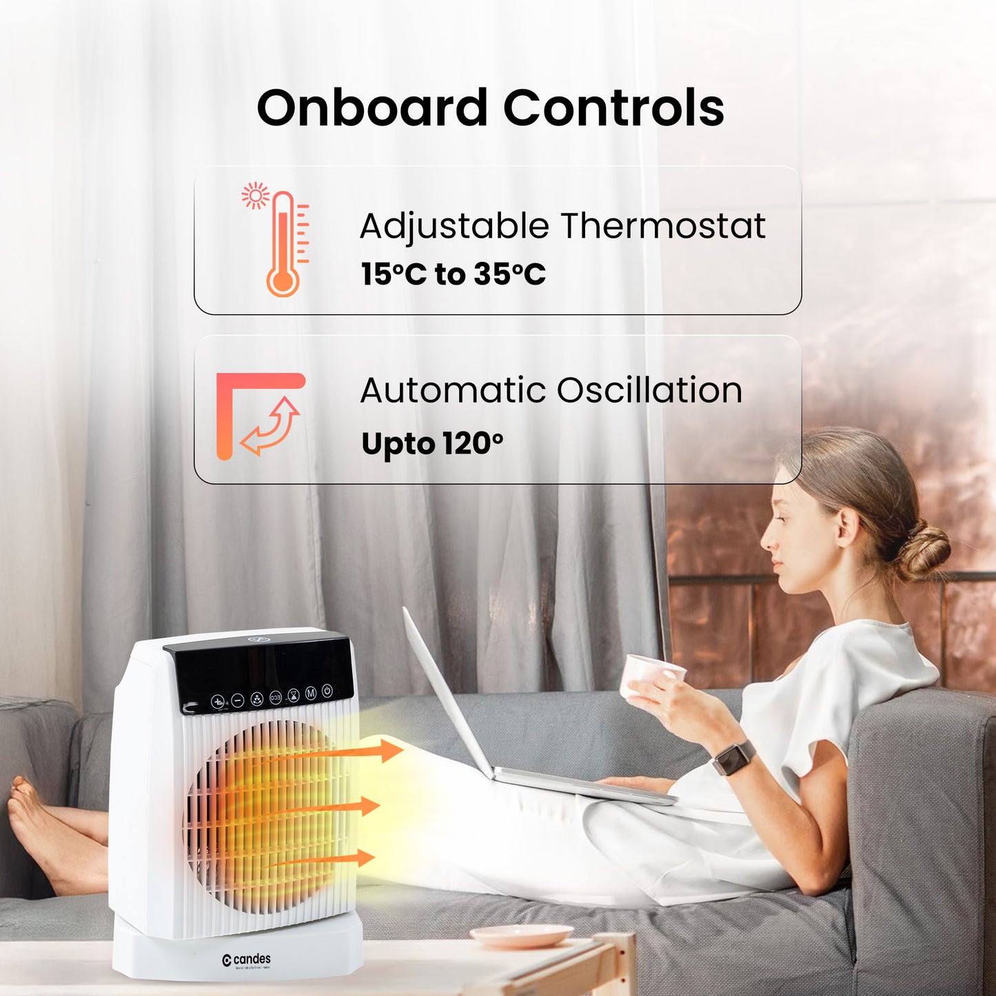 Candes compact heater - perfect for outdoor gatherings