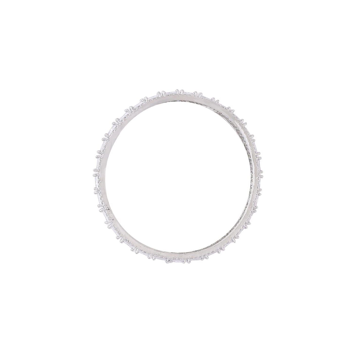 Yellow Chimes Elegant Silver Bangles - Ideal for formal events